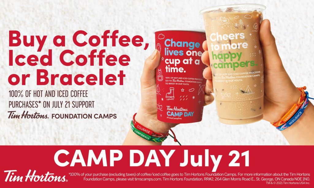 Tim Hortons US is celebrating Camp Day on July 21